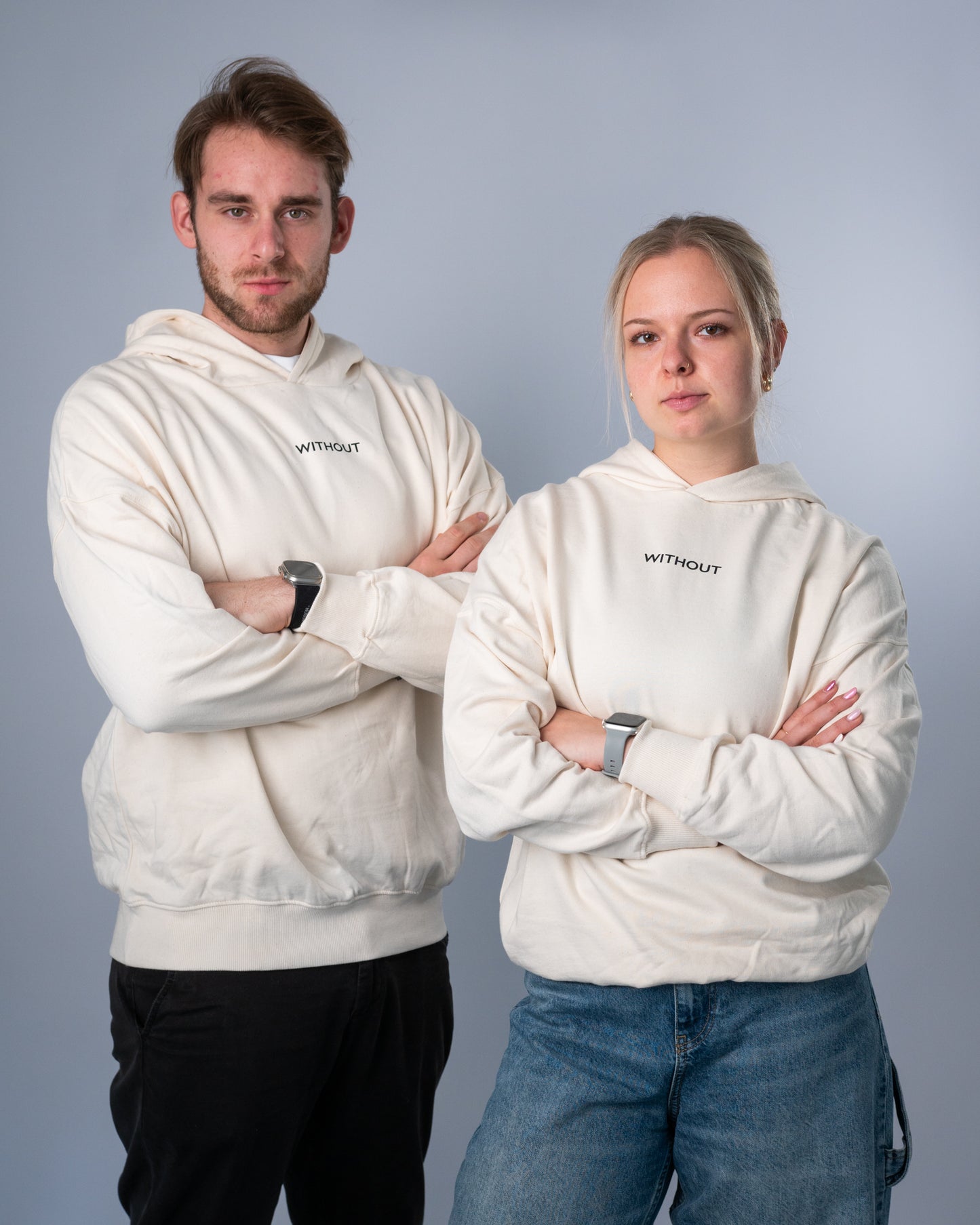 Contrast Hoodie - Sand