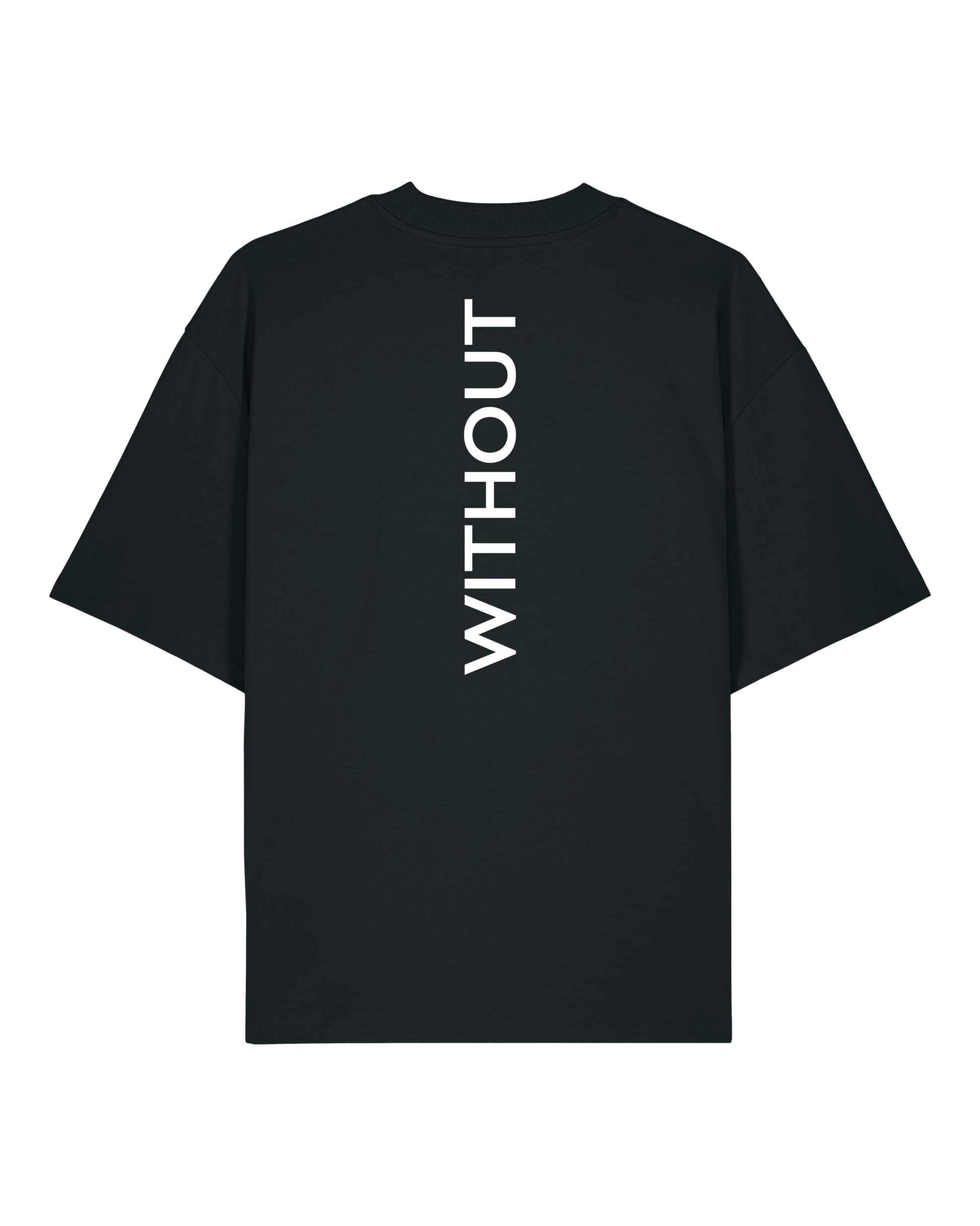 WITHOUT Flatlay T-Shirt Black Back