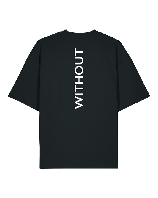 WITHOUT Flatlay T-Shirt Black Back
