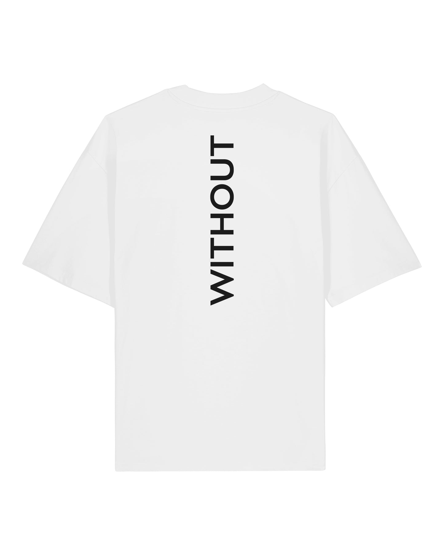 WITHOUT Flatlay T-Shirt White Back