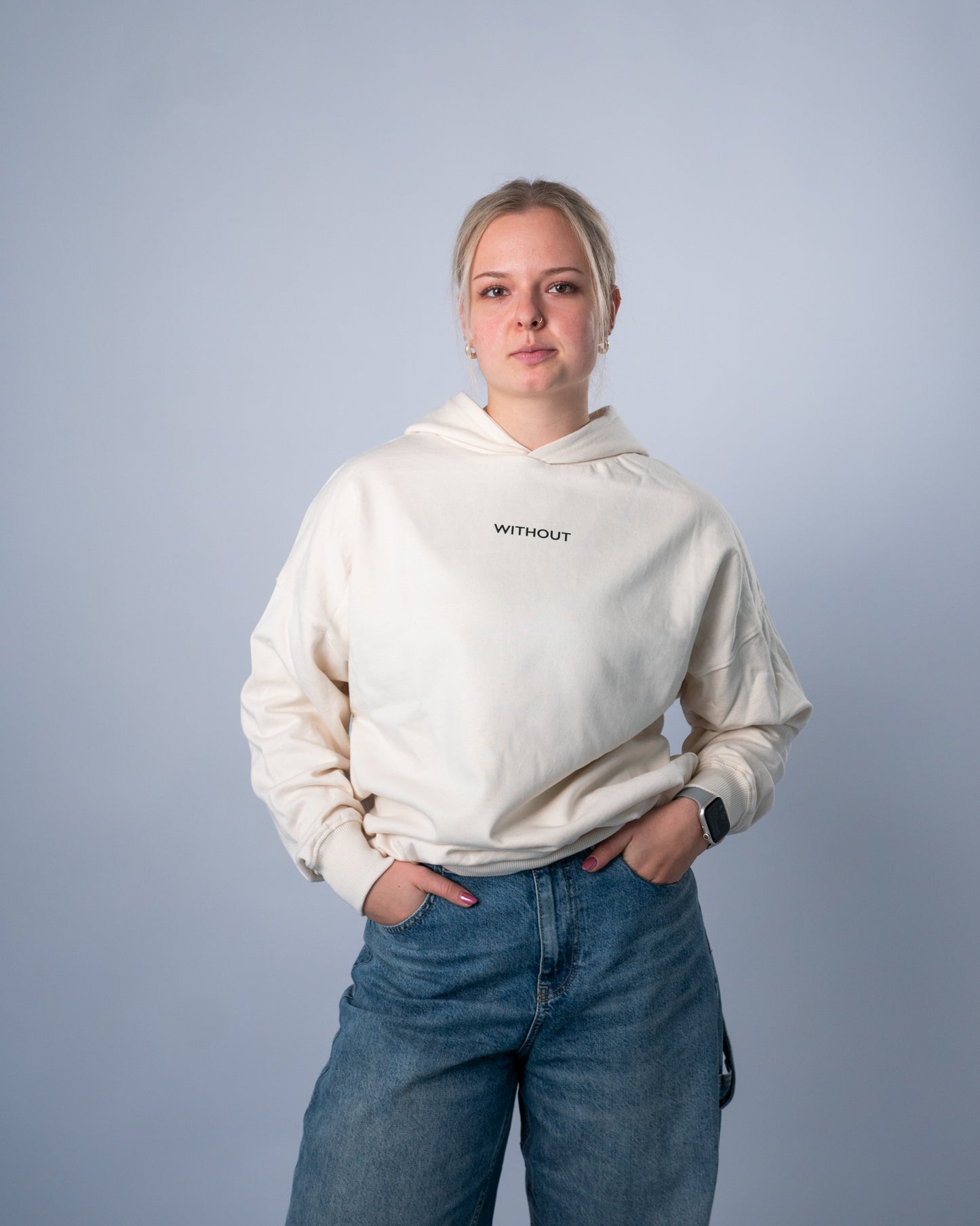 Contrast Hoodie - Sand