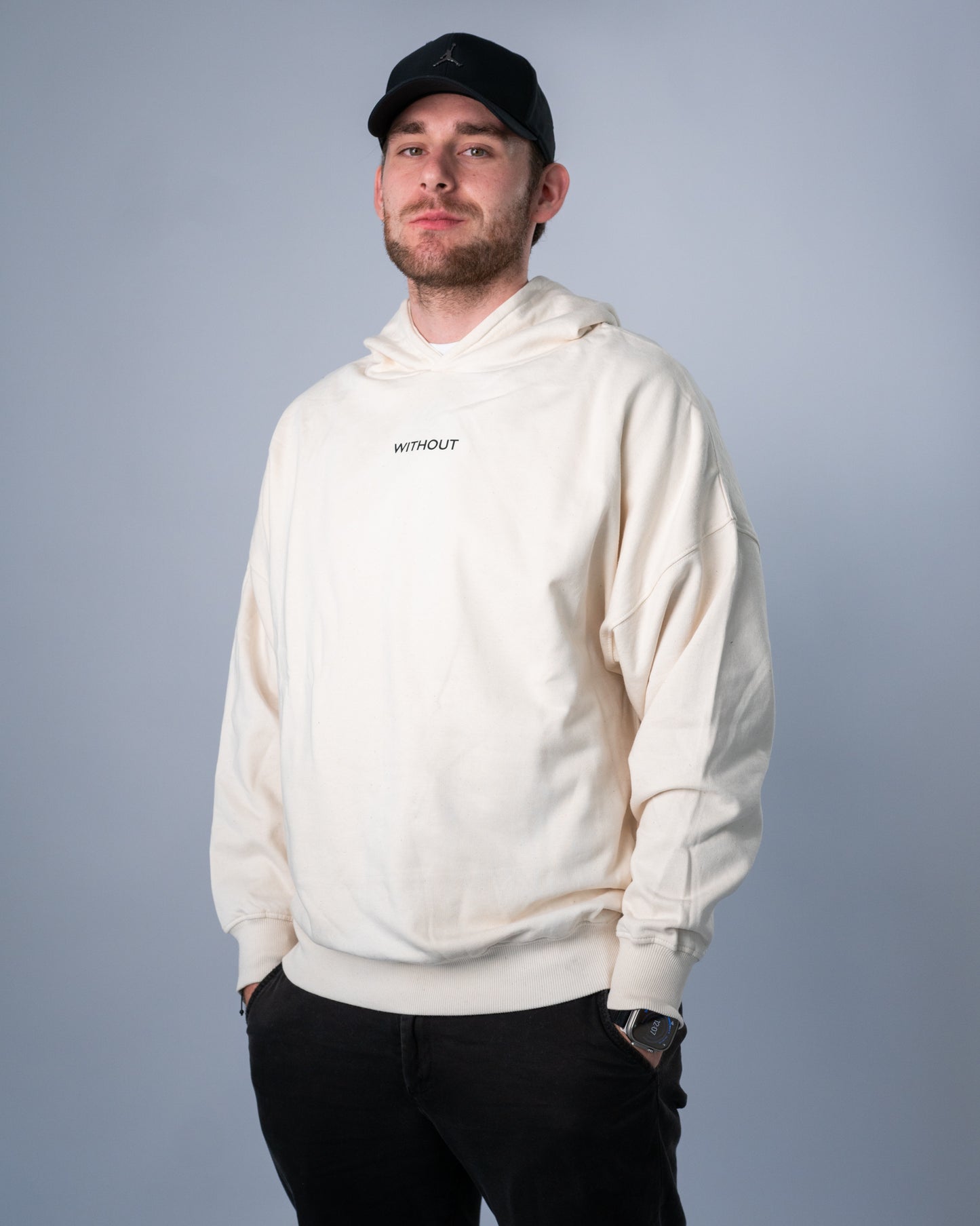 Contrast Hoodie - Sand