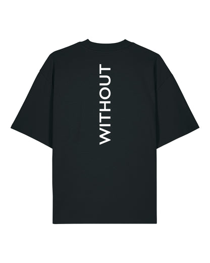 WITHOUT Flatlay T-Shirt Black Back
