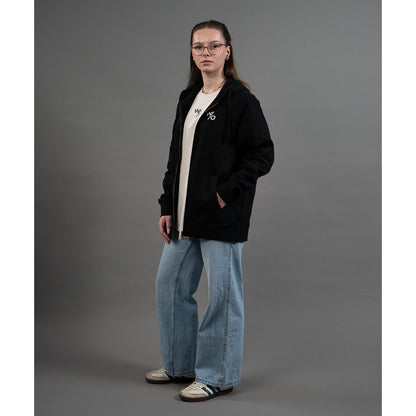 Contrast Zipper - Midnight